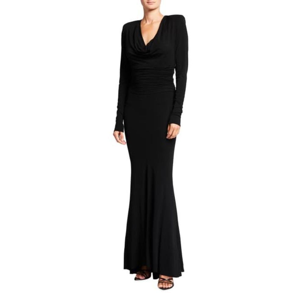 NWT ALEXANDRE VAUTHIER Draped Jersey Cowl-Neck Gown SIZE US 4 $2,330